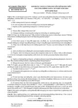 Khảo sát chất lượng chuyên môn giáo viên cấp thpt năm 2015 môn sinh học